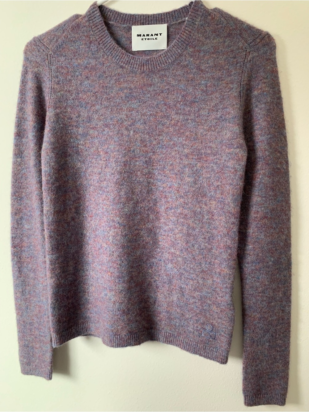 Isabel Marant Multitone Heathered Purple Crewneck Sweater Size 34 / XS